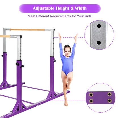 Kids Gymnastic Training Parallel Bars, Adjustable, Purple Toy Sports at Gallery Canada