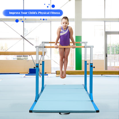 Kids Double Horizontal Bars, Adjustable Parallel Bars, Blue Toy Sports at Gallery Canada
