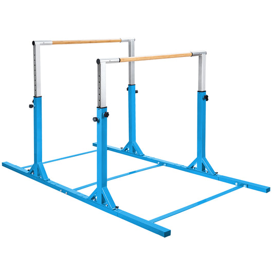 Kids Double Horizontal Bars, Adjustable Parallel Bars, Blue Toy Sports Blue at Gallery Canada
