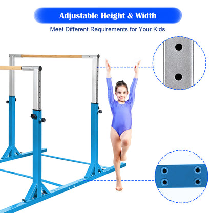 Kids Double Horizontal Bars, Adjustable Parallel Bars, Blue Toy Sports at Gallery Canada