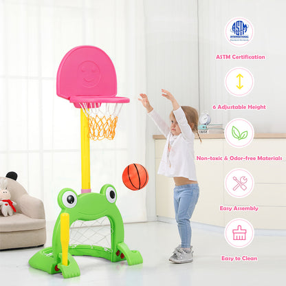 3-in-1 Kids Basketball Hoop Set, Multicolor Toy Sports at Gallery Canada