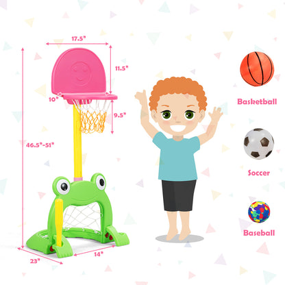 3-in-1 Kids Basketball Hoop Set, Multicolor Toy Sports at Gallery Canada