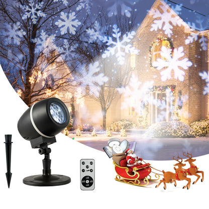 Outdoor Waterproof Christmas Snowflake LED Projector Lights, Black Christmas Decor & Accessories at Gallery Canada