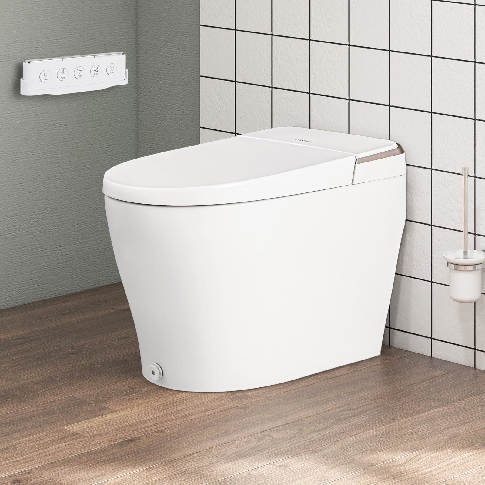 Elongated Bidet Toilet, Adjustable Heated Seat, White Toilet at Gallery Canada