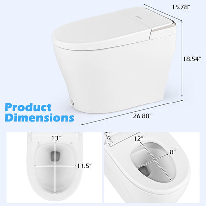Elongated Bidet Toilet, Adjustable Heated Seat, White Toilet at Gallery Canada