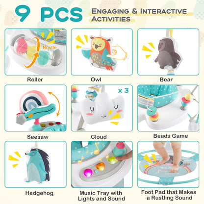 Baby Activity Center, Height Adjustable Bouncing Saucer, Blue Baby Gyms & Playmats at Gallery Canada