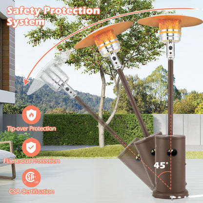 50000 BTU Propane Patio Heater, Round Table Design, Brown Patio Heaters at Gallery Canada