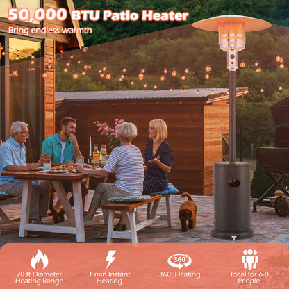 50000 BTU Propane Patio Heater, Round Table Design, Black Patio Heaters at Gallery Canada