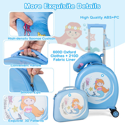 Kids Luggage Set, 14 Inches Hardside Spinner, 10 Inches Backpack, Blue Kids Luggage at Gallery Canada