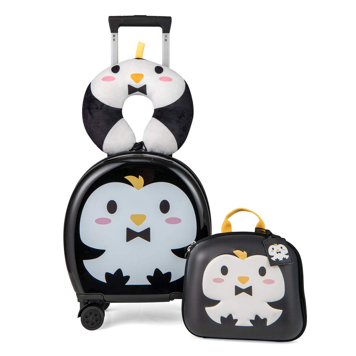 Kids Luggage Set, 14 Inches Hardside Spinner, 10 Inches Backpack, Black Kids Luggage at Gallery Canada