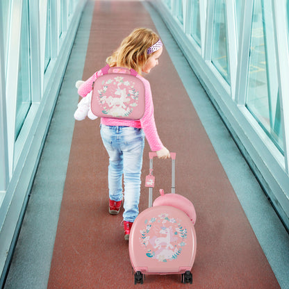 Kids Luggage Set, 14 Inches Hardside Spinner, 10 Inches Backpack, Pink Kids Luggage at Gallery Canada