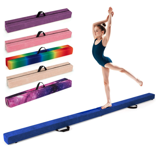 Folding Balance Beam, Solid Wood Base, Anti-Slip Bottom, Blue Toy Sports Blue at Gallery Canada
