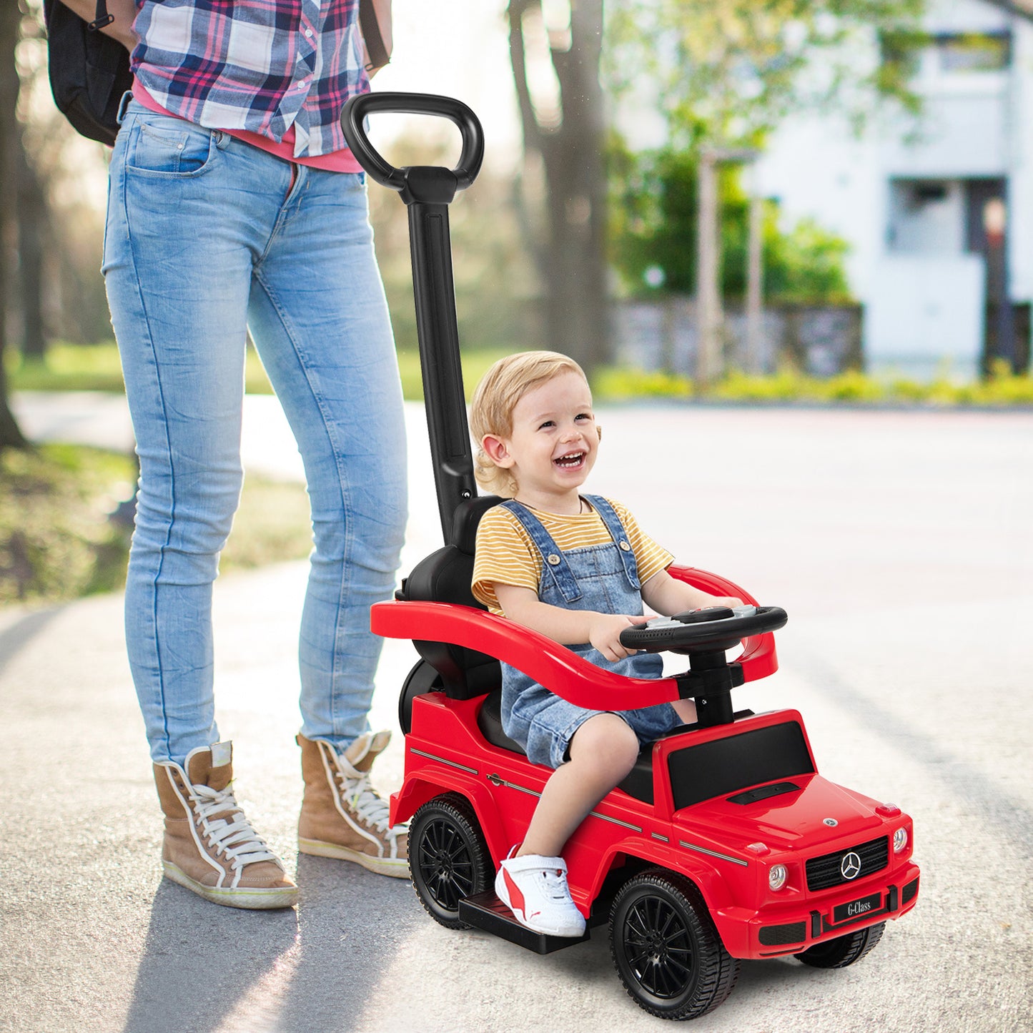 3-In-1 Ride On Push Car Stroller, Red Push & Pedal Ride On Toys at Gallery Canada