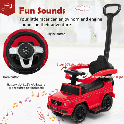 3-In-1 Ride On Push Car Stroller, Red Push & Pedal Ride On Toys at Gallery Canada