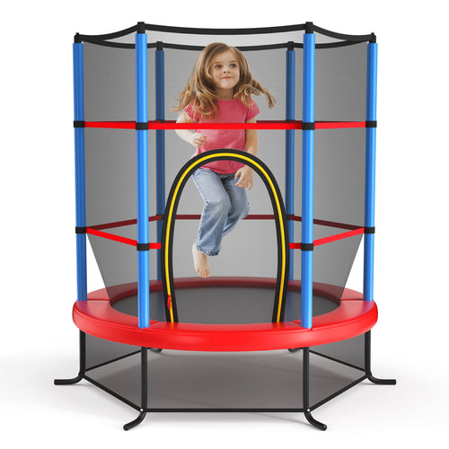 55 Inch Trampoline, With Enclosure Net, Navy