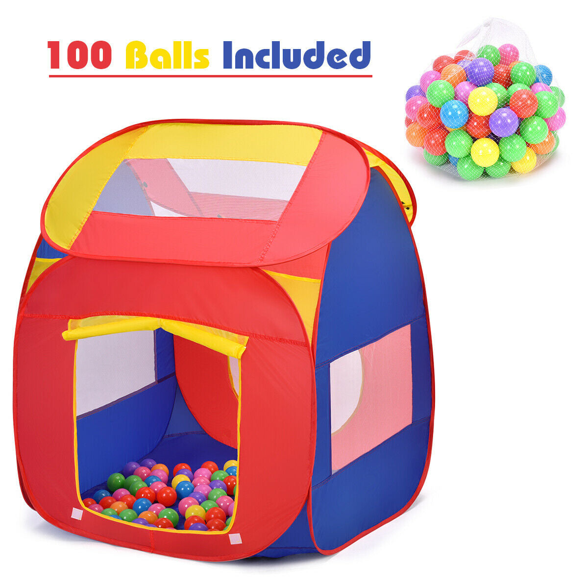 Portable Kids Play House Tent With 100 Balls, Multicolor Play Tents & Playhouse at Gallery Canada