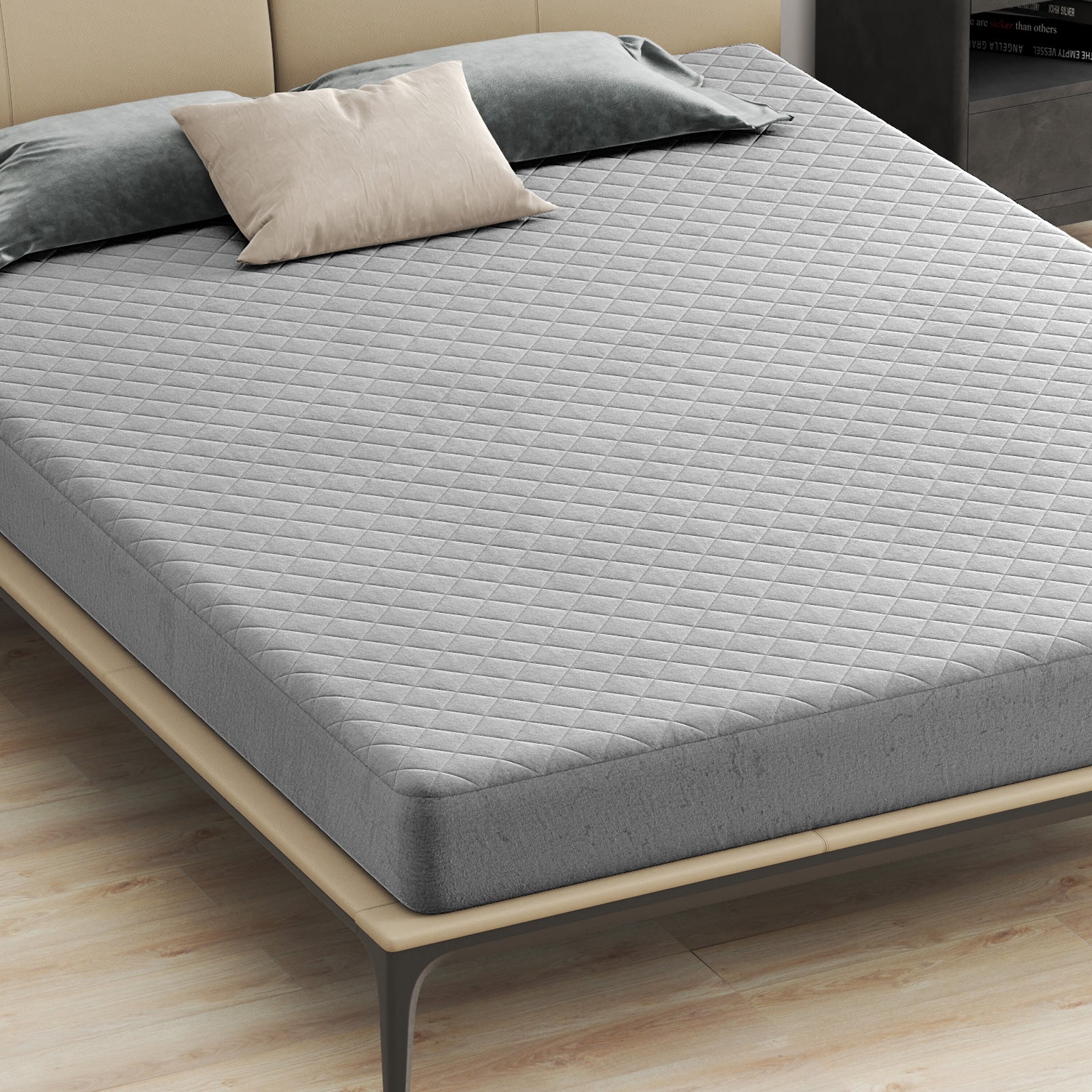 Queen Size Velvet Mattress Topper, Gray Mattresses at Gallery Canada