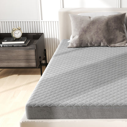 Queen Size Velvet Mattress Topper, Gray Mattresses at Gallery Canada
