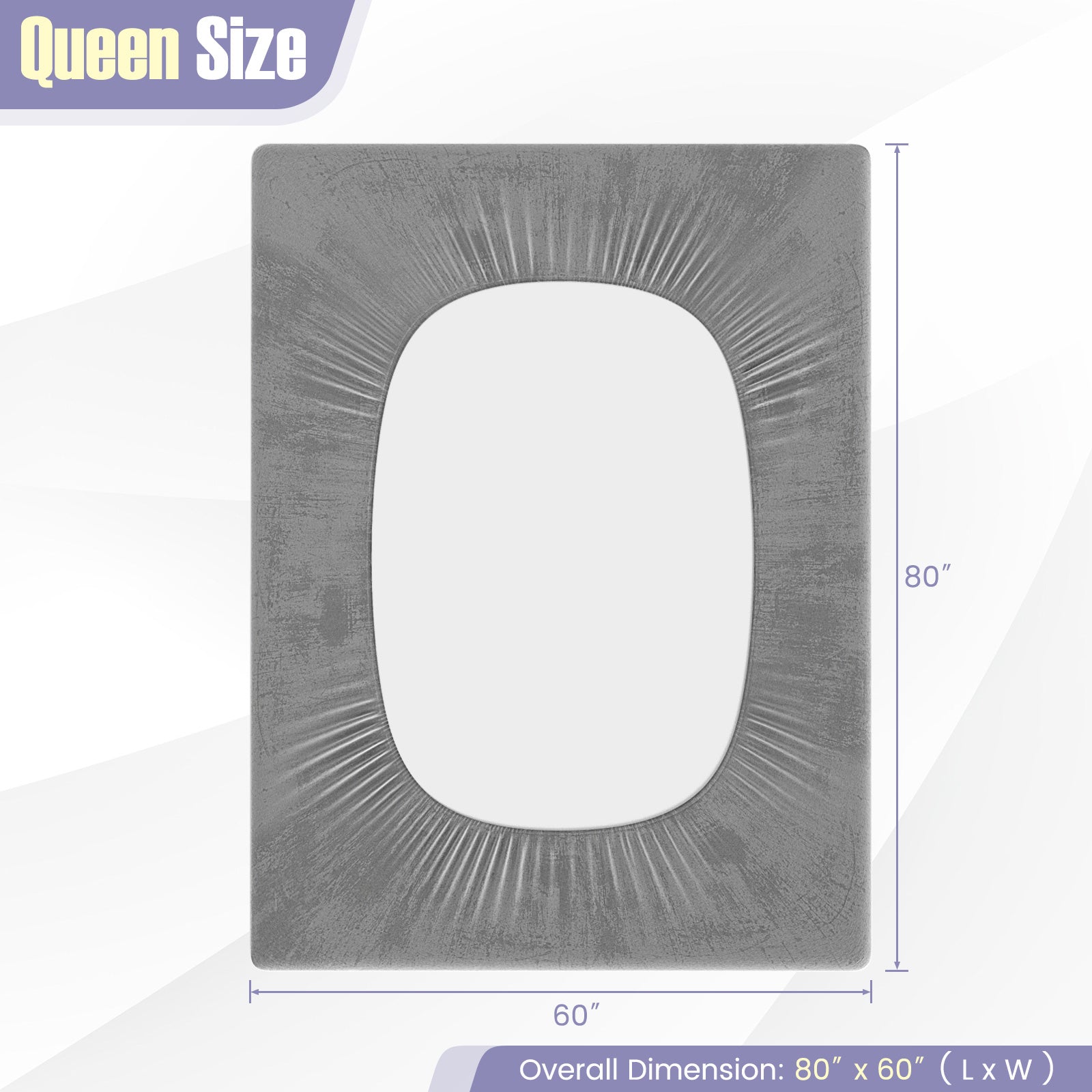 Queen Size Velvet Mattress Topper, Gray Mattresses at Gallery Canada