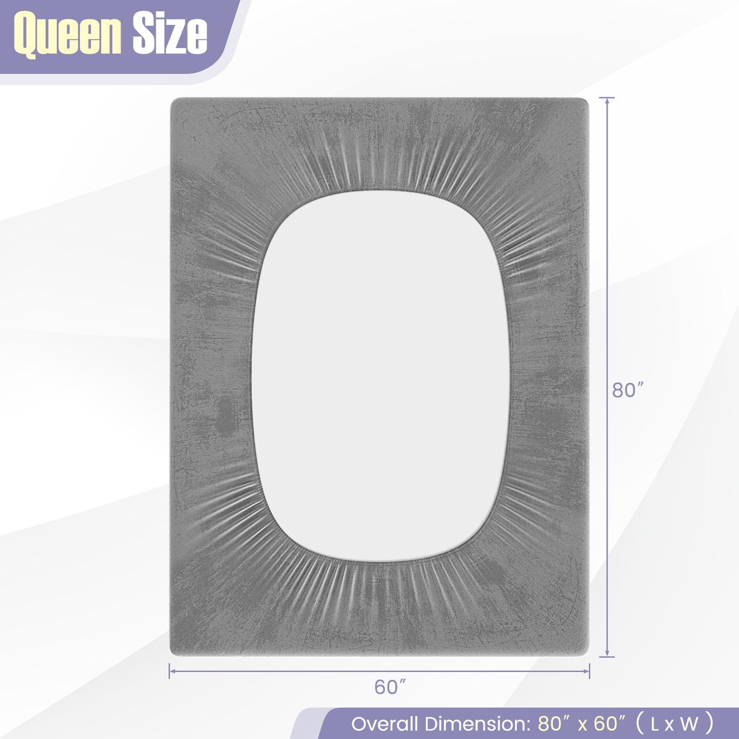Queen Size Velvet Mattress Topper, Gray Mattresses at Gallery Canada