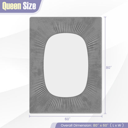 Queen Size Velvet Mattress Topper, Gray Mattresses at Gallery Canada