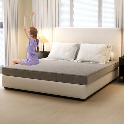 Protège-matelas taille King, surmatelas en velours de luxe, gris
