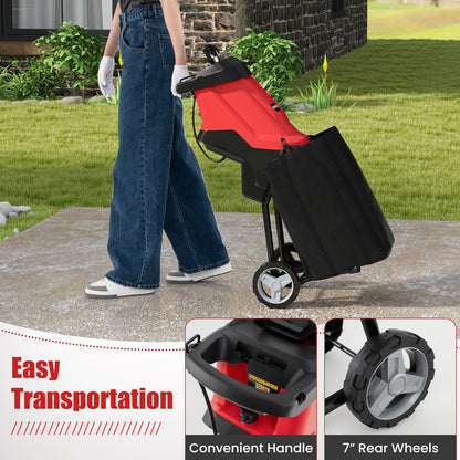 15-Amp Electric Wood Chipper, Shredder, Leaf Mulcher With Wheels, Red Lawn Care Tools at Gallery Canada