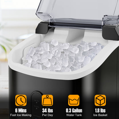 Countertop Ice Maker, Soft Chewable Pellet Ice, Black Ice Makers at Gallery Canada