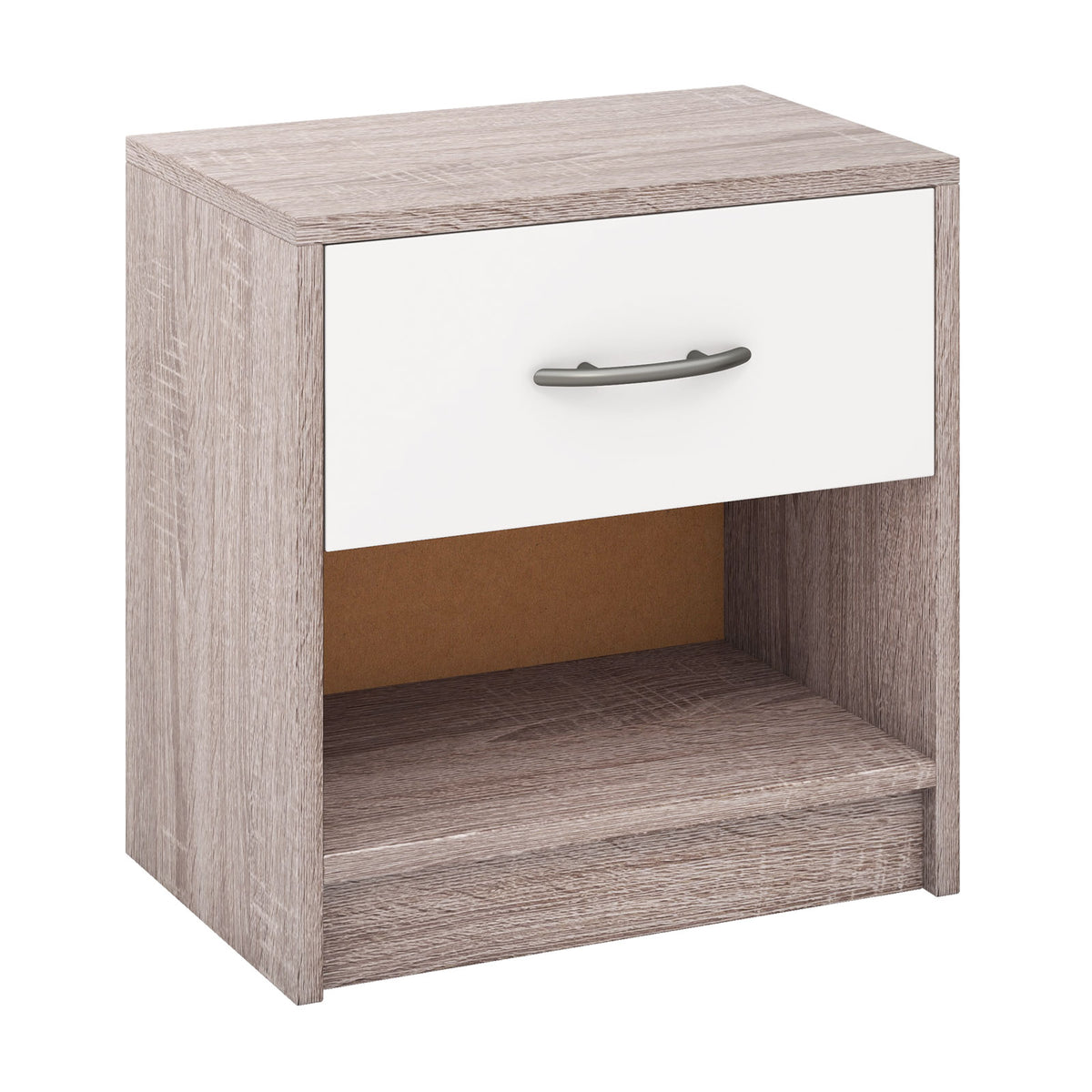 Bedside Table Nightstand, With Drawer And Shelf, Light Gray Nightstands at Gallery Canada