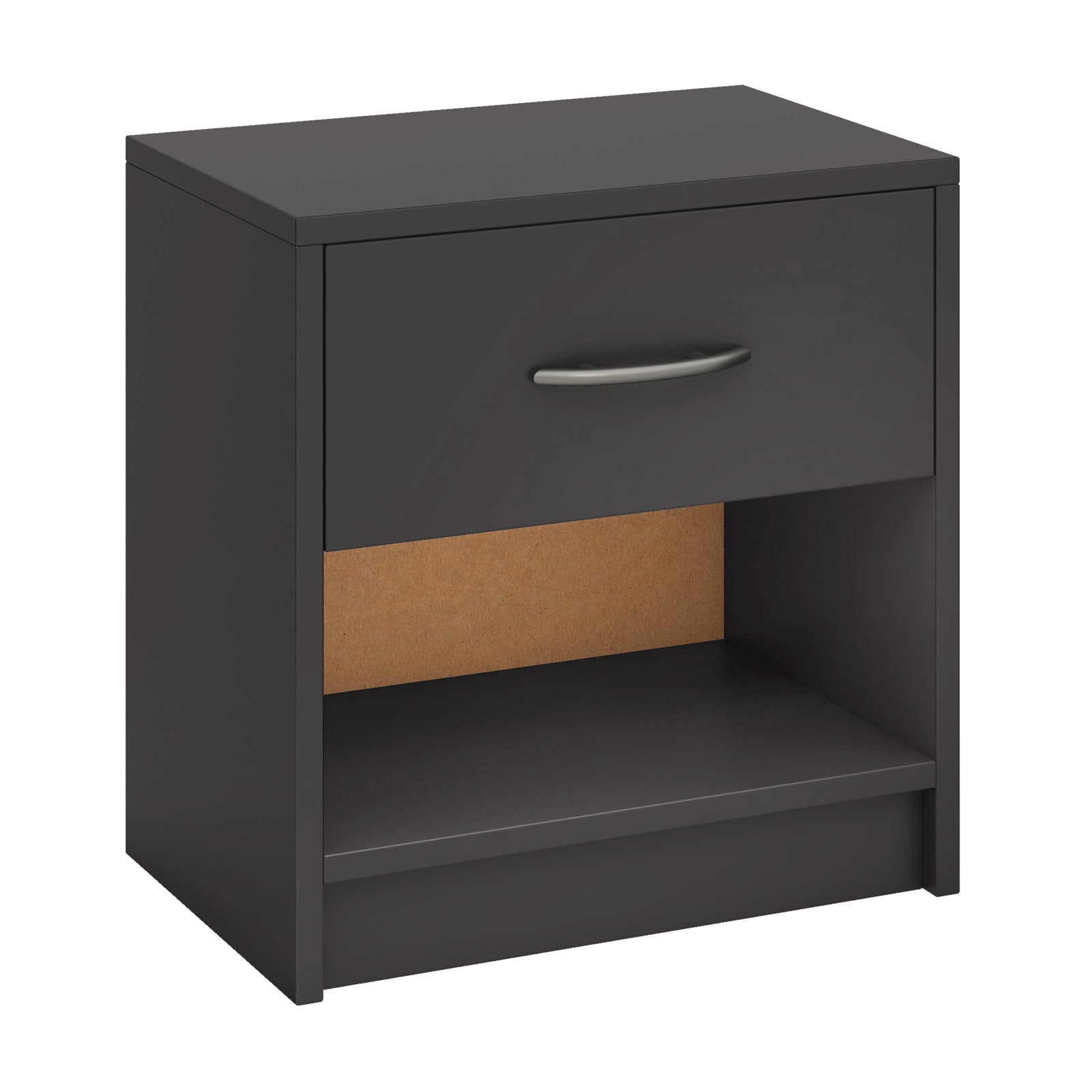 Bedside Table Nightstand, With Drawer And Shelf, Gray Nightstands at Gallery Canada