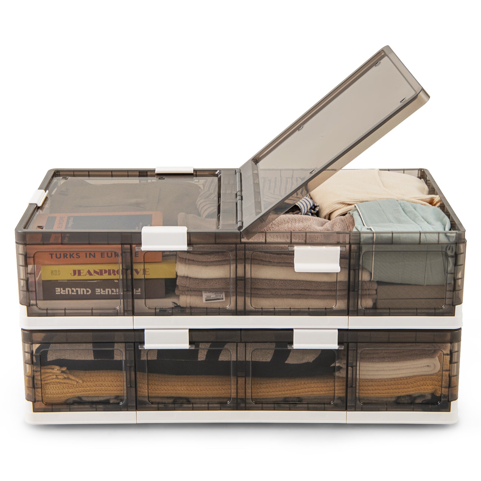 2 Pack Stackable Rolling Storage Containers, Plastic Storage Bins Clothing & Closet Storage at Gallery Canada