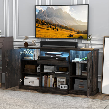 58 Inch TV Stand For 65 Inch TVs, 20 LED Lights, Coffee Entertainment Centers & TV Stands at Gallery Canada