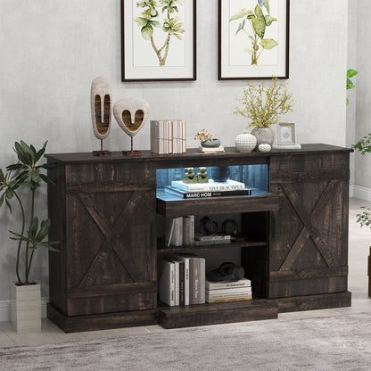 58 Inch TV Stand For 65 Inch TVs, 20 LED Lights, Coffee Entertainment Centers & TV Stands at Gallery Canada