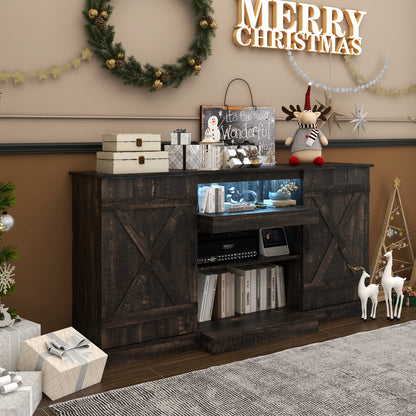 58 Inch TV Stand For 65 Inch TVs, 20 LED Lights, Coffee Entertainment Centers & TV Stands at Gallery Canada