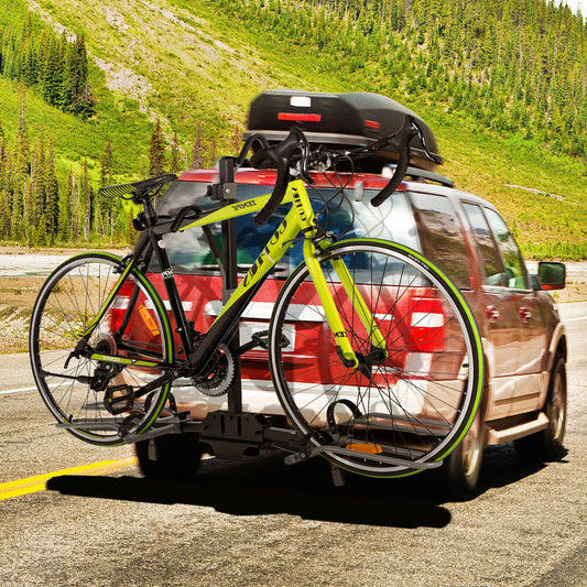 2-Bike Hitch Mount Bike Rack, 1-1/4 Inch or 2 Inch Receiver, Black Garages Black at Gallery Canada