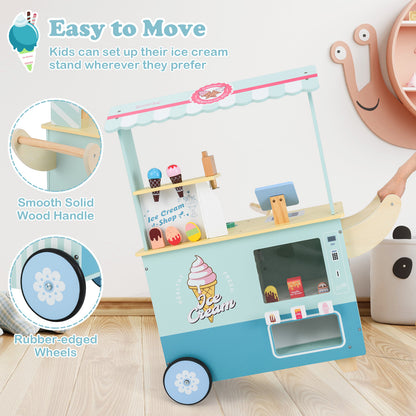 Kids Ice Cream Truck Pretend Play Set, Green Play Kitchen Sets at Gallery Canada