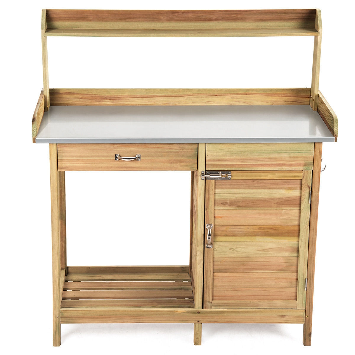 Outdoor Garden Wooden Work Station Potting Bench, Natural Potting Benches & Tables at Gallery Canada