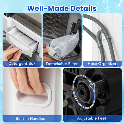 Full Automatic Washing Machine Washer And Spin Combo, White Washing Machines at Gallery Canada