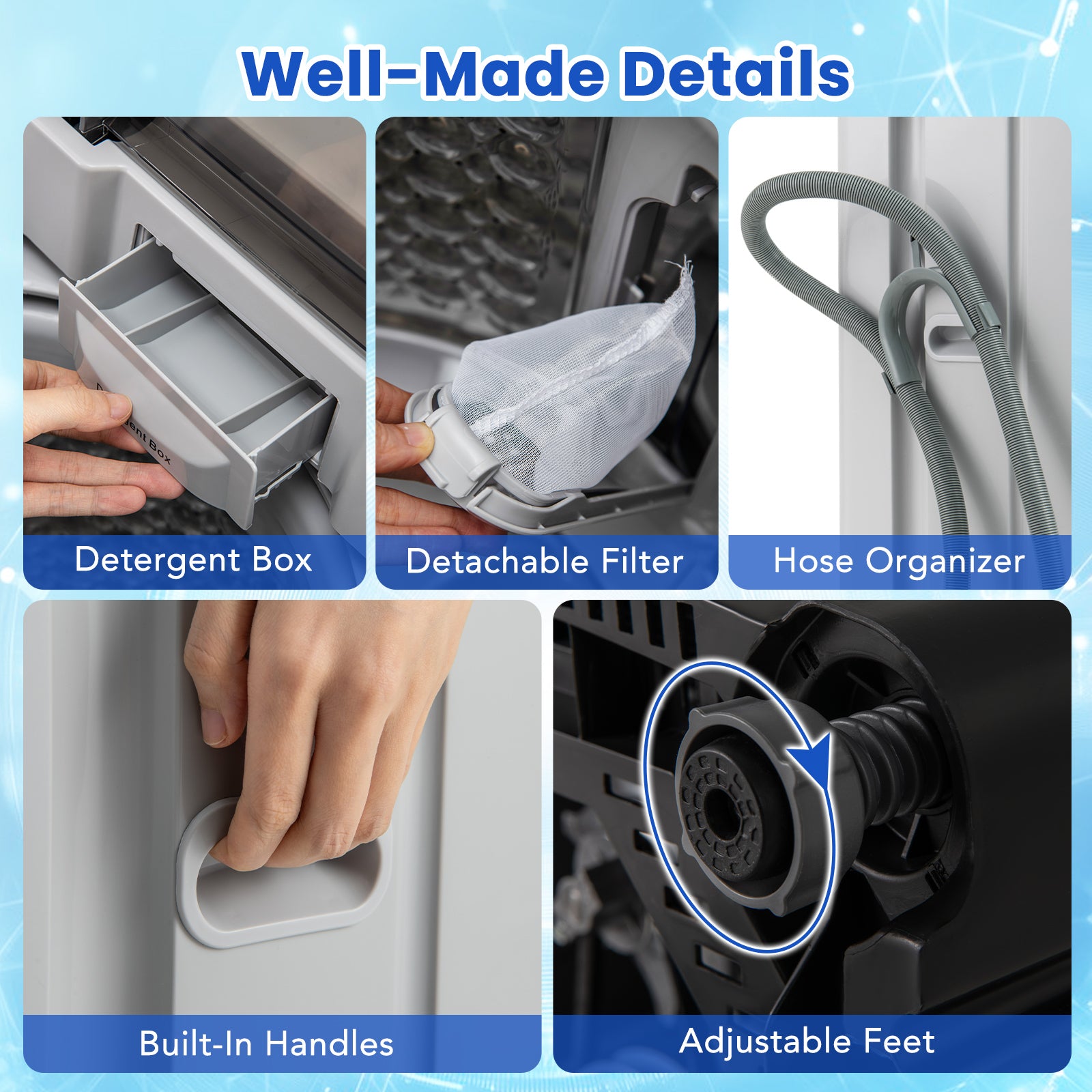 Full Automatic Washing Machine, Washer Spin Combo, Gray Washing Machines at Gallery Canada