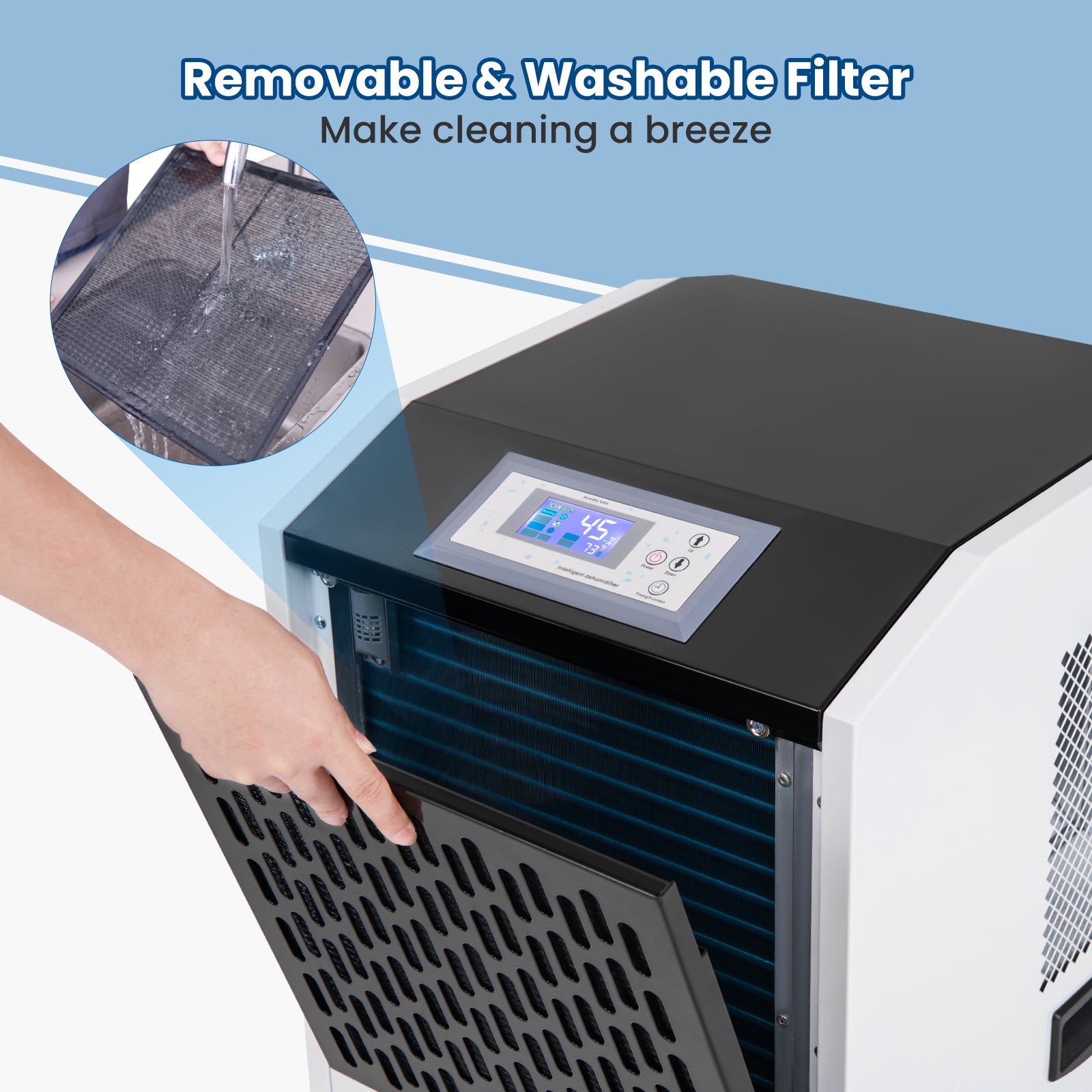 250 Pints Commercial Dehumidifier, Large Spaces 8500 Sq.Ft, White Dehumidifiers at Gallery Canada
