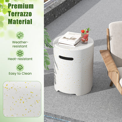 Propane Tank Cover Table, White Fire Pit Tables at Gallery Canada