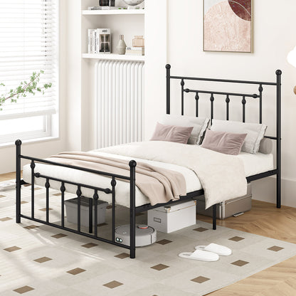 Heavy Duty Metal Bed Frame, Full Size, With Headboard, Black Simple Bed Frame at Gallery Canada