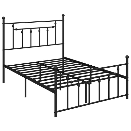 Heavy Duty Metal Bed Frame, Full Size, With Headboard, Black Simple Bed Frame Black at Gallery Canada