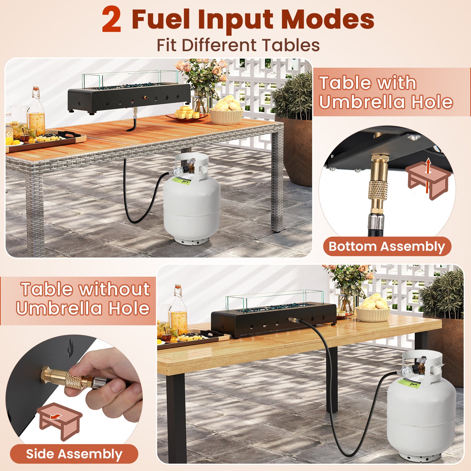 Portable Mini Fireplace With Wind Guard, Stainless Steel Burner Fire Pit Tables at Gallery Canada