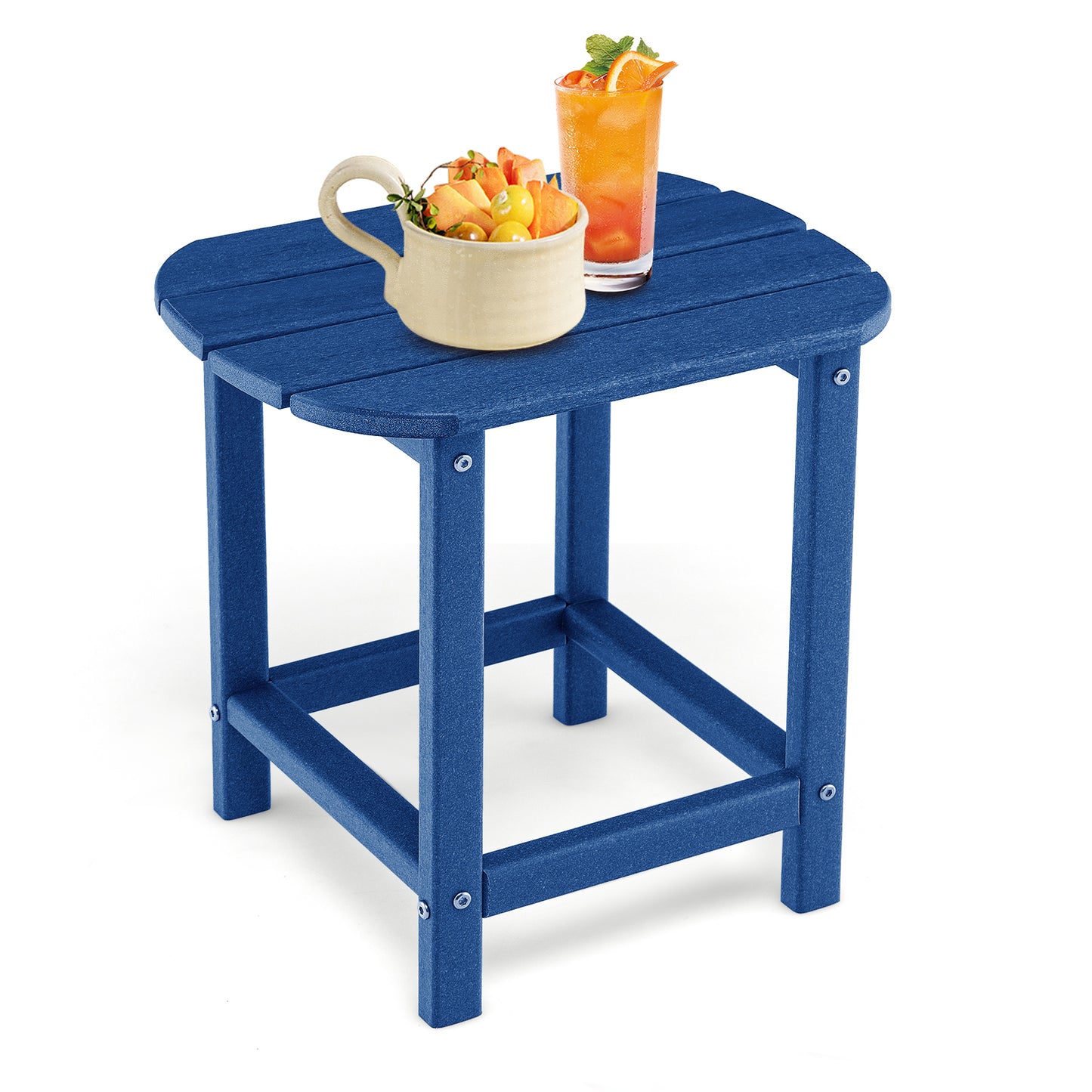 18 Inches Adirondack Outdoor Side Table, 2-Piece Set, Navy Patio Coffee Tables at Gallery Canada