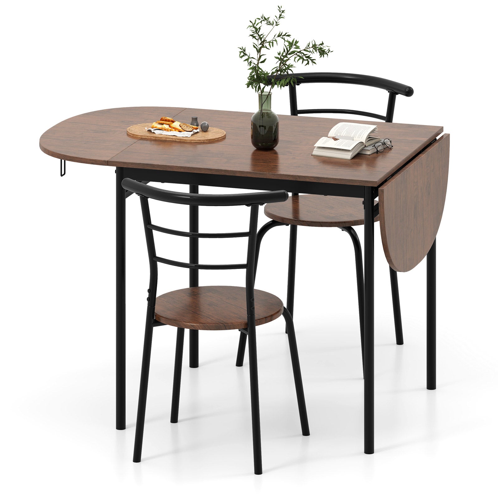 3-Piece Dining Set, 2 Chairs, Modern Kitchen Table, Brown Dining Room Sets at Gallery Canada