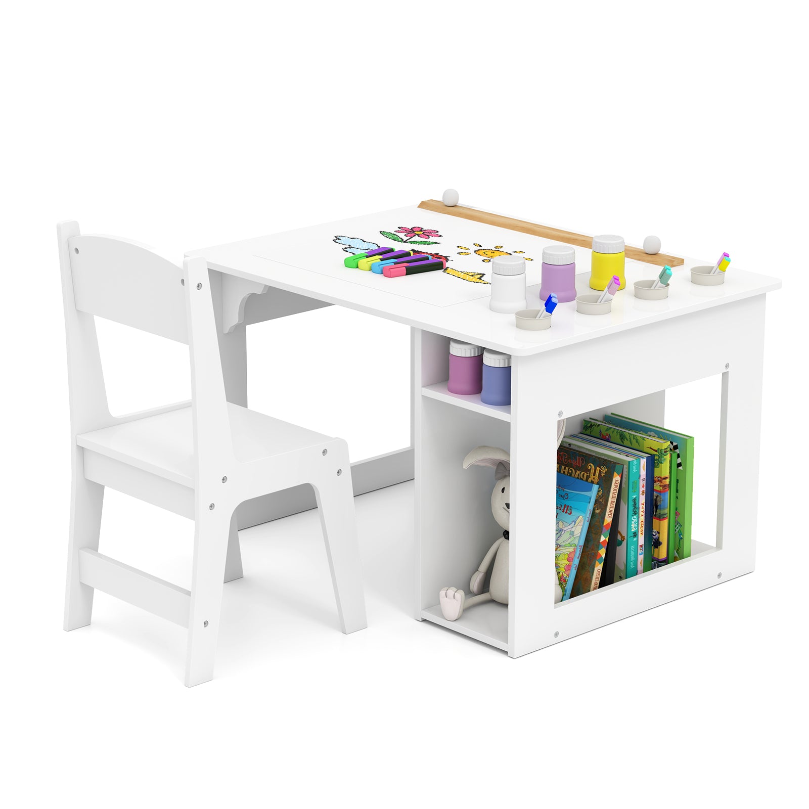 Kids Art Table And Chair Set, White Kids Table & Chair Sets at Gallery Canada