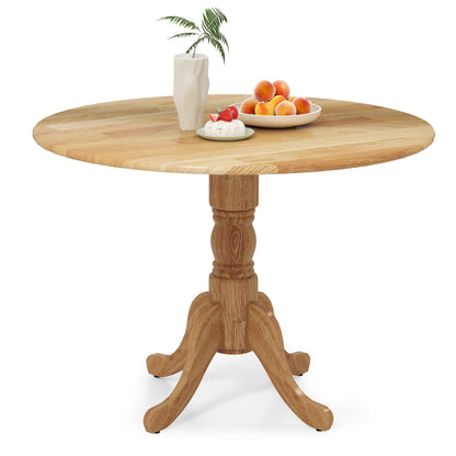 Wooden Dining Table, Round Tabletop, Curved Trestle Legs, Natural Dining Tables at Gallery Canada