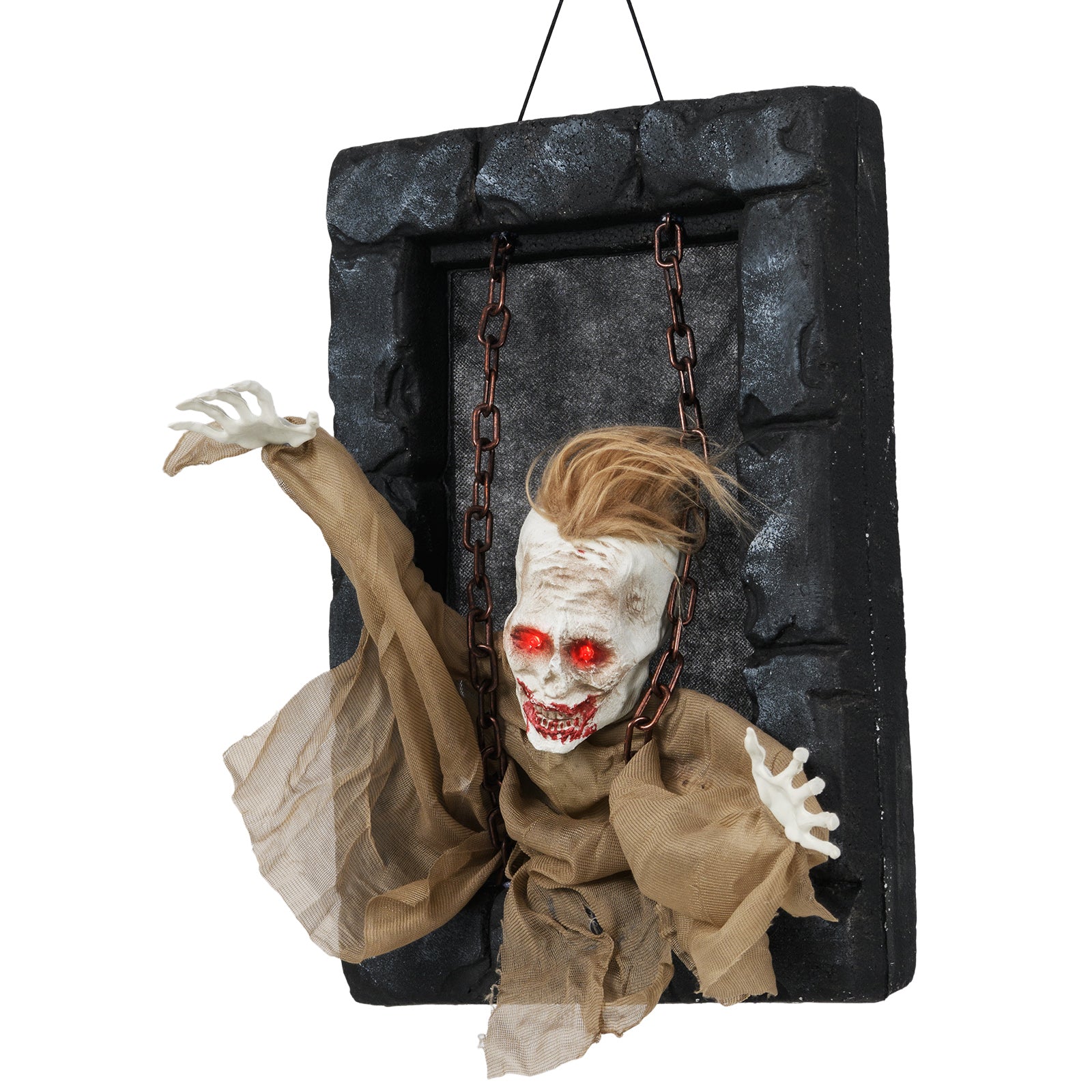 Halloween Hanging Animated Zombie Prisoner Decoration, Sound Activated Halloween at Gallery Canada