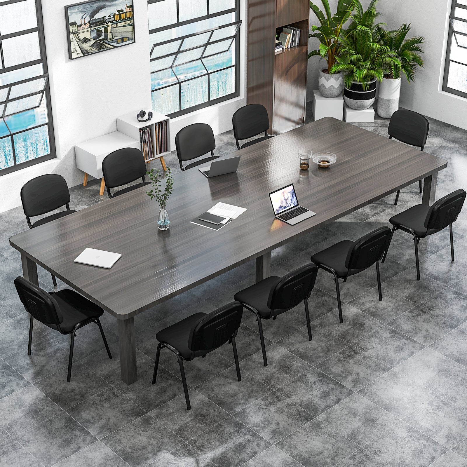 Office Chair, Metal Frame, Padded Cushions, Set Of 5, Black Conference Chairs at Gallery Canada